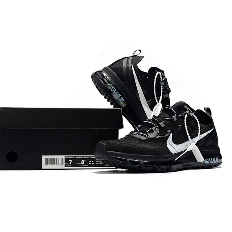 2019 Men Nike Air Max 87 x MAX2017 Black White Shoes - Click Image to Close